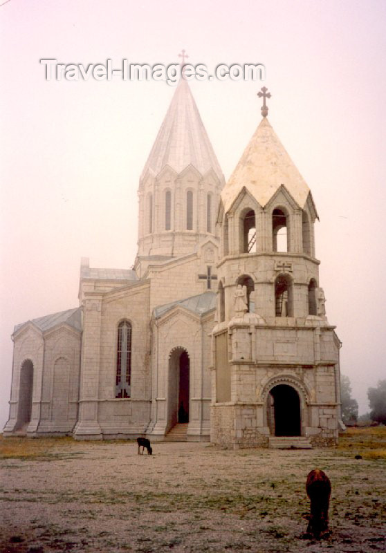 nk19: Nagorno Karabakh - Shusha: the Armenian Cathedral of the Holy Saviour - religion - Christianity - photo by M.Torres - (c) Travel-Images.com - Stock Photography agency - Image Bank