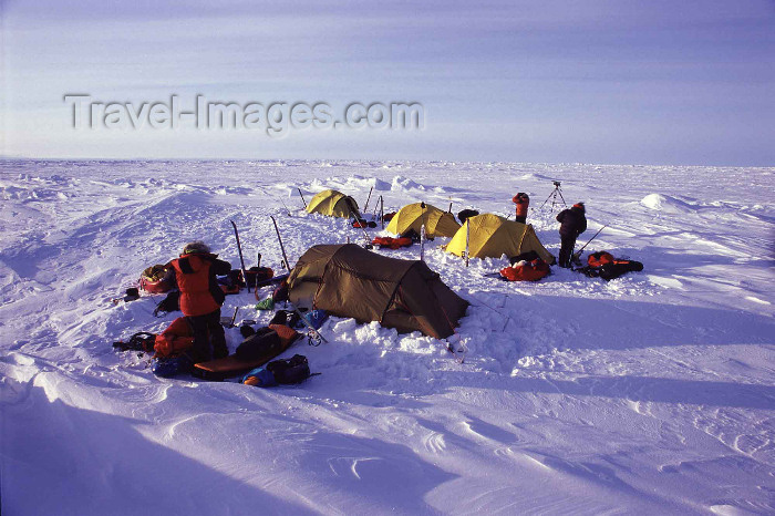 north-pole8: Arctic Ocean: camping on the way to the Pole (photo by Eric Philips) - (c) Travel-Images.com - Stock Photography agency - Image Bank