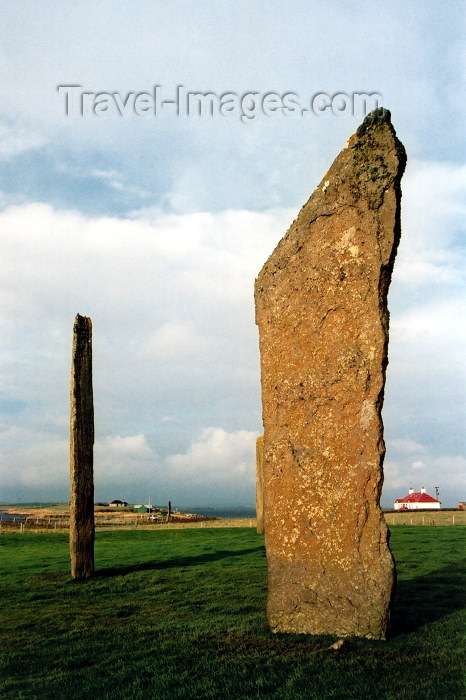 orkney1: Orkney island, Mainland - Standing Stones of Stenness - (c) Travel-Images.com - Stock Photography agency - the Global Image Bank