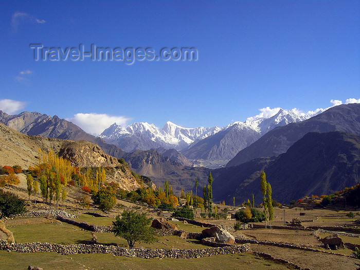 pakistan180: Duikar hamlet, Altit - Northern Areas, Pakistan: view to Sleeping Beauty from Eagles' Nest hotel - Hunza valley - photo by D.Steppuhn - (c) Travel-Images.com - Stock Photography agency - Image Bank