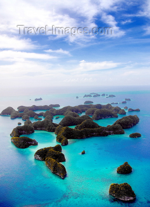 palau12: Ngerukeuid / Orukuizu islands, Rock Islands / Chelbacheb, Palau: islands and turquoise lagoons from the air - Seventy Islands wildlife reserve - photo by B.Cain - (c) Travel-Images.com - Stock Photography agency - Image Bank