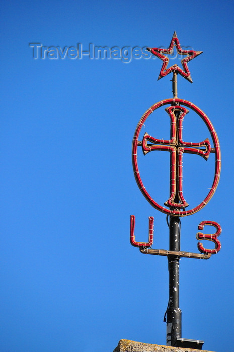palest55: Bethlehem, West Bank, Palestine: Church of the Nativity - Armenian cross, with the Armenian alphabet equivalent to Alpha and Omega - photo by M.Torres - (c) Travel-Images.com - Stock Photography agency - Image Bank