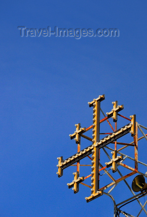 palest57: Bethlehem, West Bank, Palestine: Jerusalem Cross against the sky - Church of the Nativity compound - photo by M.Torres - (c) Travel-Images.com - Stock Photography agency - Image Bank