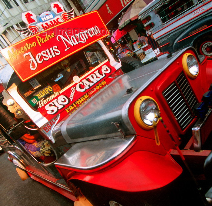 phil45: Manila city, Philippines - Christian Jeepney bus -  photo by B.Henry - (c) Travel-Images.com - Stock Photography agency - Image Bank
