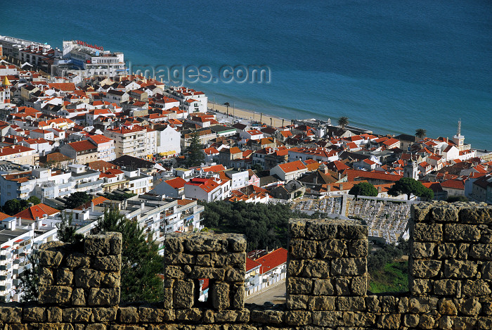 portugal-se171: Portugal - Sesimbra: the town as seen from the castle - a vila vista do castelo - photo by M.Durruti - (c) Travel-Images.com - Stock Photography agency - Image Bank