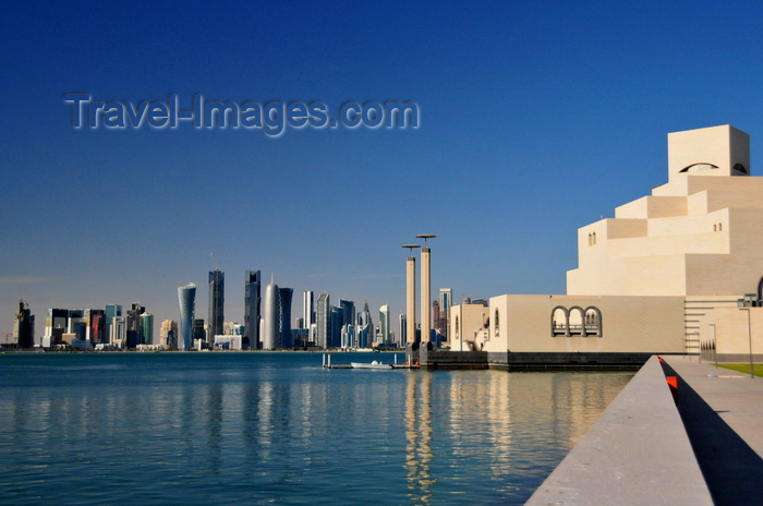 qatar64: Doha, Qatar: Museum of Islamic Art and the West Bay skyscrapers - photo by M.Torres - (c) Travel-Images.com - Stock Photography agency - Image Bank