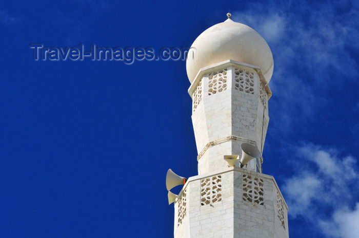 reunion215: Saint-Denis, Réunion: minaret of the "Noor-e-Islam" mosque - Rue Maréchal Leclerc - photo by M.Torres - (c) Travel-Images.com - Stock Photography agency - Image Bank