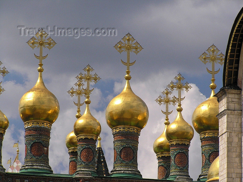 russia660: Russia - Moscow: Domes of the Upper Saviour Cathedral - photo by J.Kaman - (c) Travel-Images.com - Stock Photography agency - Image Bank