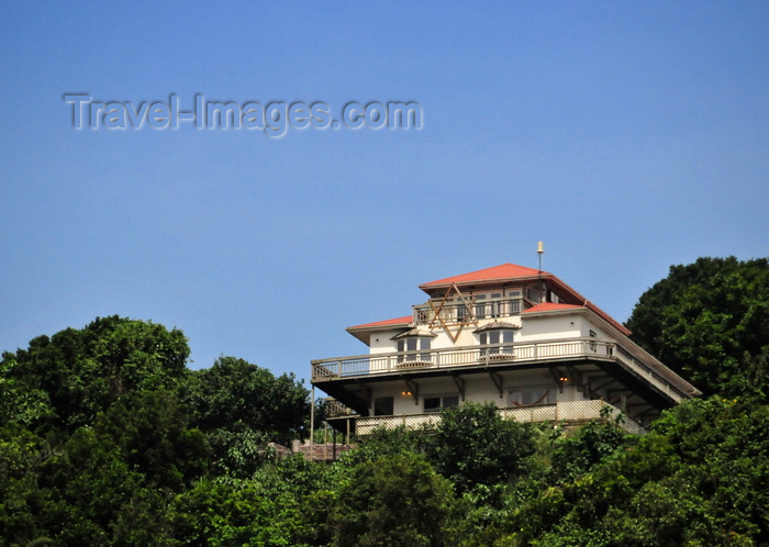 saba35: Windwardside, Saba: top of the hill house with the Star of David - photo by M.Torres - (c) Travel-Images.com - Stock Photography agency - Image Bank