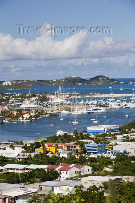 saint-martin10: Sint-Maarten - Simpson bay and Simpson bay lagoon: from the hills - West Indies - photo by D.Smith - (c) Travel-Images.com - Stock Photography agency - Image Bank