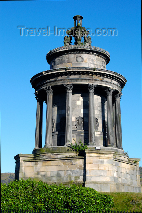 scot130: Scotland - Edinburgh: The Burns Monument is situated on Regent Road, beneath Calton Hill - photo by C.McEachern - (c) Travel-Images.com - Stock Photography agency - Image Bank