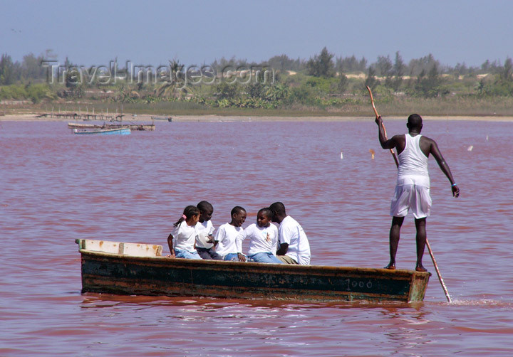 senegal16: Senegal - Lake Retba or Lake Rose: going for a ride on the lake - photo by G.Frysinger - (c) Travel-Images.com - Stock Photography agency - Image Bank