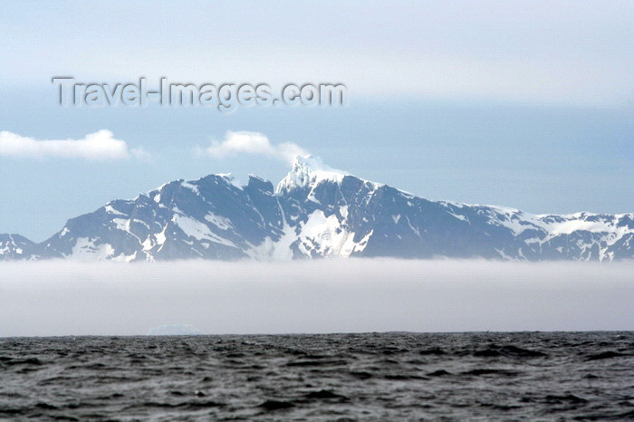 south-georgia33: South Georgia - from the sea - island in the mist  - Antarctic region images by C.Breschi - (c) Travel-Images.com - Stock Photography agency - Image Bank
