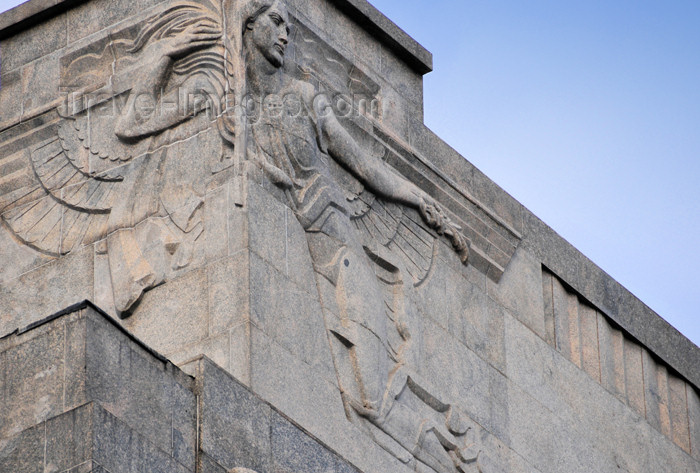 spai456: Madrid, Spain: Calle de Alcalá 45 - Art Deco reliefs on the façade of Edificio del Banco de Vizcaya - photo by M.Torres - (c) Travel-Images.com - Stock Photography agency - Image Bank