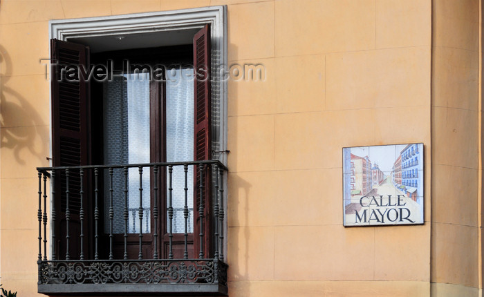 spai462: Madrid, Spain: Calle Mayor street sign - letrero de la Calle Mayor - photo by M.Torres - (c) Travel-Images.com - Stock Photography agency - Image Bank