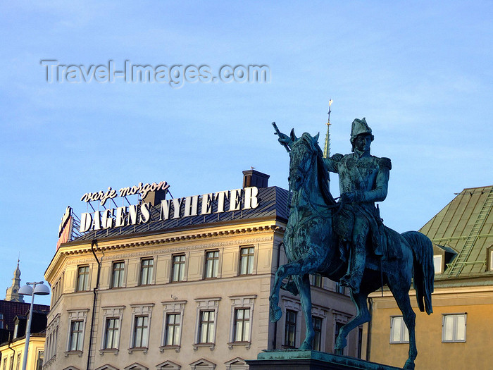 sweden117: Stockholm, Sweden: Equestrian statue at Gamla Stan - photo by M.Bergsma - (c) Travel-Images.com - Stock Photography agency - Image Bank
