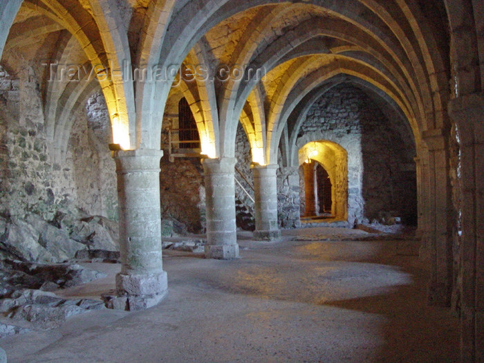 switz176: Switzerland - Suisse - Montreux: Chateau de Chillon - vaulted room (photo by Christian Roux) - (c) Travel-Images.com - Stock Photography agency - Image Bank