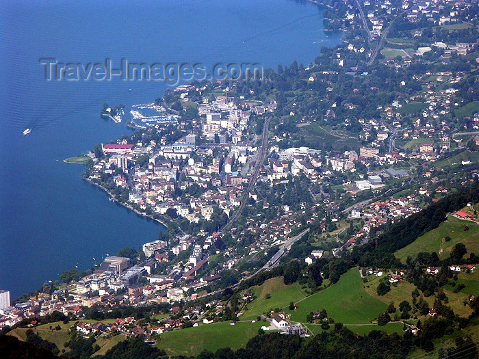 switz241: Switzerland - Rochers de Naye: view towards the Montreux riviera (photo by Christian Roux) - (c) Travel-Images.com - Stock Photography agency - Image Bank