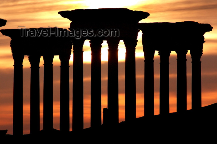 syria177: Syria - Palmyra: Tetrapylon - sunset - photo by J.Wreford - (c) Travel-Images.com - Stock Photography agency - Image Bank