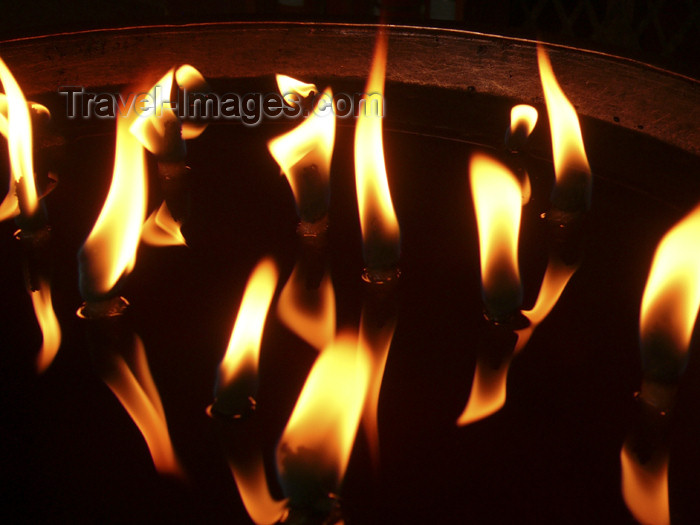 tibet59: Tibet - Lhasa: Jokhang Temple - flames - photo by M.Samper - (c) Travel-Images.com - Stock Photography agency - Image Bank