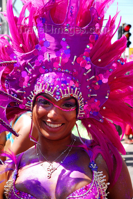 trinidad-tobago158: Port of Spain, Trinidad and Tobago: girl with pink feathers on the head - carnival - photo by E.Petitalot - (c) Travel-Images.com - Stock Photography agency - Image Bank