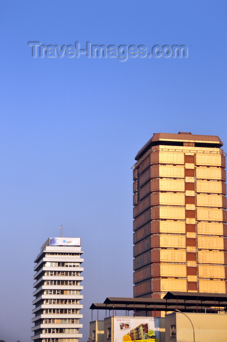 uganda83: Kampala, Uganda: UCB Cham towers and Uganda House - office buildings on Jinja road - photo by M.Torres - (c) Travel-Images.com - Stock Photography agency - Image Bank