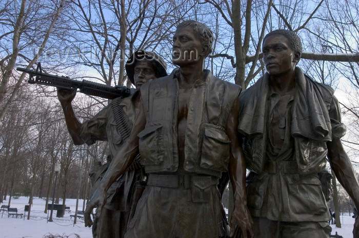usa1360: Washington, D.C., USA: Sculpture of American soldiers in Vietnam by Frederick Hart - Three Servicemen statue, part of the Vietnam Veterans Memorial - The Mall - photo by C.Lovell - (c) Travel-Images.com - Stock Photography agency - Image Bank