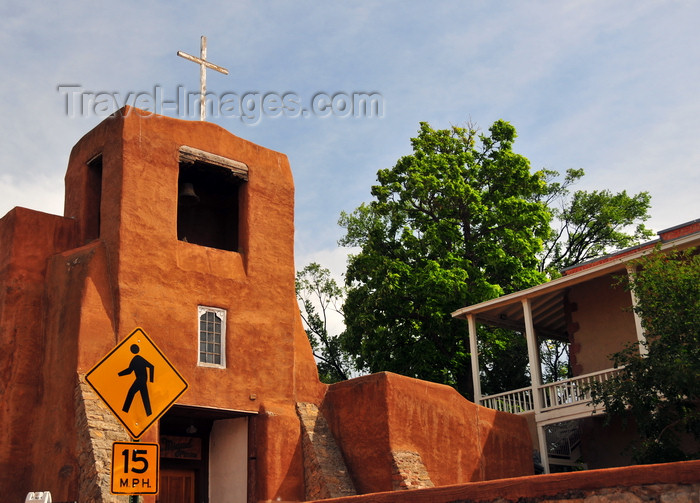 usa1569: Santa Fé, New Mexico, USA: San Miguel Mission / Chapel - 17th century Spanish colonial mission in the Barrio De Analco Historic District - Old Santa Fé Trail and East de Vargas Street - photo by M.Torres - (c) Travel-Images.com - Stock Photography agency - Image Bank