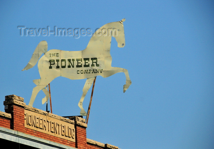 usa1751: Boise, Idaho, USA: horse above the Pioneer Tent  Building, built in 1910 - 106 N. Sixth St, Old Boise Historic District - photo by M.Torres - (c) Travel-Images.com - Stock Photography agency - Image Bank