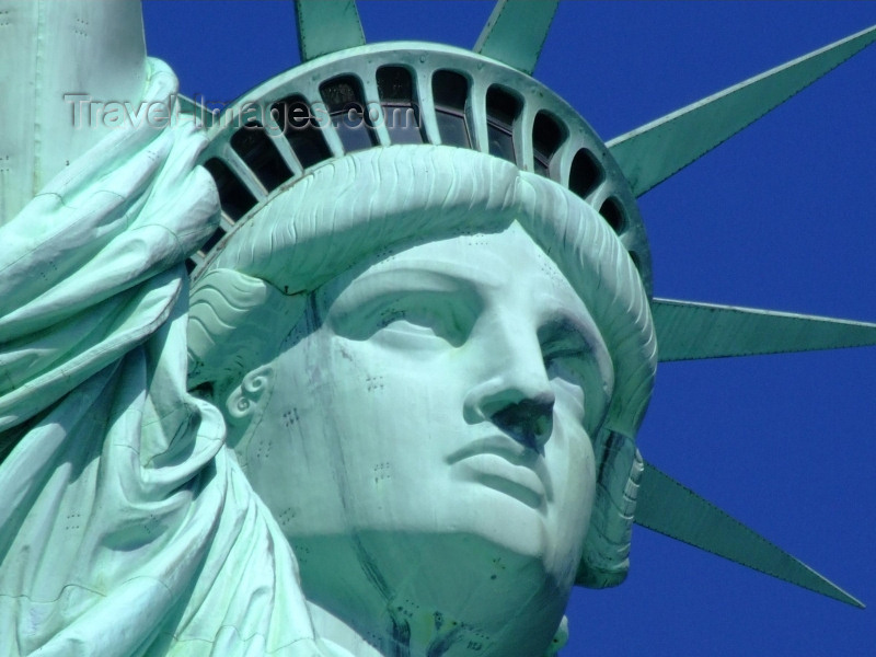 usa591: New York, USA: Statue of Liberty - face close up - Unesco world heritage site - photo by M.Bergsma - (c) Travel-Images.com - Stock Photography agency - Image Bank