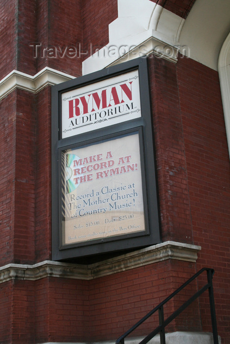 usa761: Nashville - Tennessee, USA: Ryman hall -  the Mother Church of Country Music - photo by M.Schwartz - (c) Travel-Images.com - Stock Photography agency - Image Bank