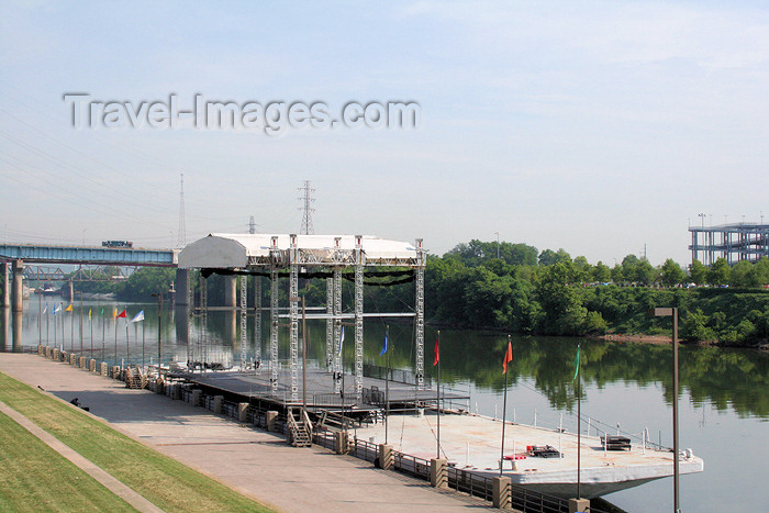usa764: Nashville - Tennessee, USA: waterfront stage - Cumberland River - photo by M.Schwartz - (c) Travel-Images.com - Stock Photography agency - Image Bank