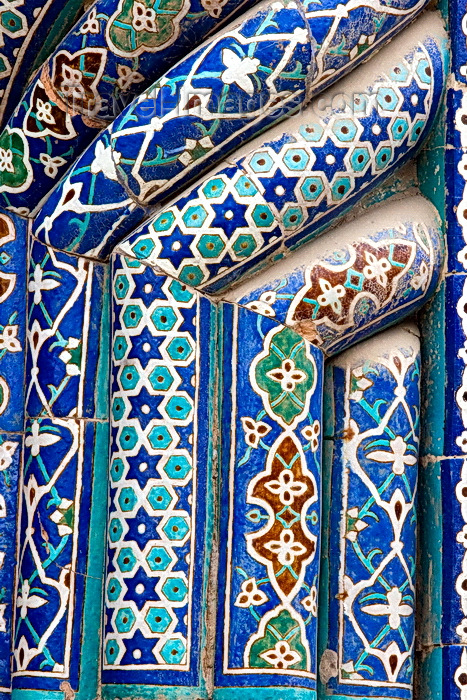 uzbekistan53: Mosaic tiles, Uleg Beg Madrassah, Bukhara, Uzbekistan - photo by A.Beaton  - (c) Travel-Images.com - Stock Photography agency - Image Bank