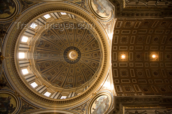 vatican59: Vatican City, Rome - inside Saint Peters Basilica - dome by  Giacomo della Porta and Fontana - photo by I.Middleton - (c) Travel-Images.com - Stock Photography agency - Image Bank