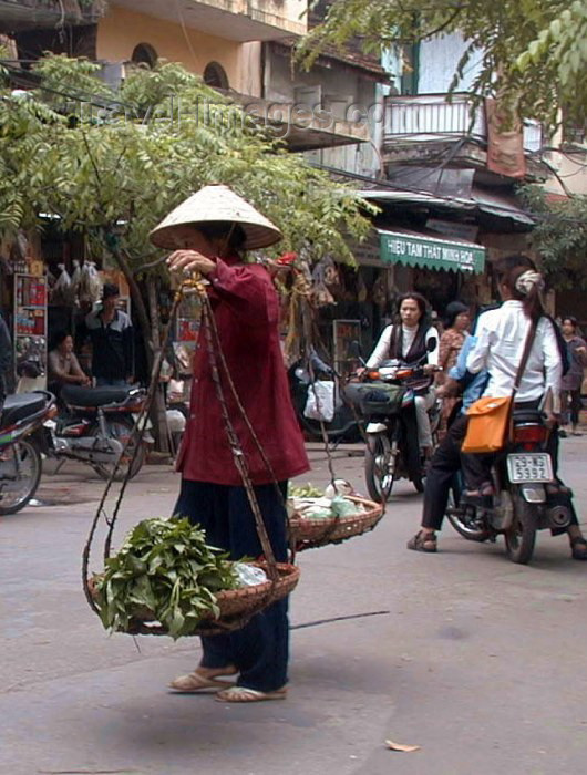 vietnam53: Hanoi / Ha Noi - Vietnam: carrying baskets - photo by Robert Ziff - (c) Travel-Images.com - Stock Photography agency - Image Bank