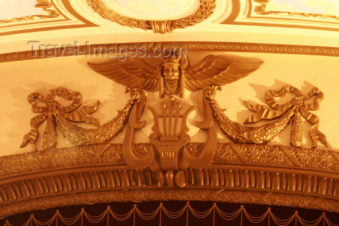 vietnam93: Hanoi - Vietnam - Hanoi Opera House - construction started in 1901 and was completed in 1911 - gilded decoration - photo by Tran Thai - (c) Travel-Images.com - Stock Photography agency - Image Bank