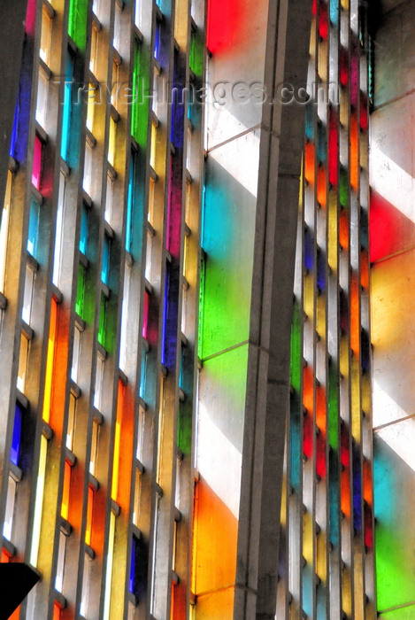 zambia40: Lusaka, Zambia: Anglican Cathedral of the Holy Cross - play of sunlight and color cast by the windows - Independence Avenue - photo by M.Torres - (c) Travel-Images.com - Stock Photography agency - Image Bank