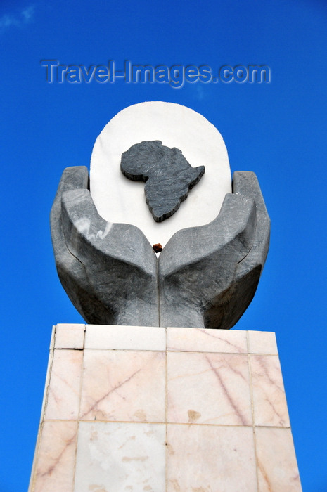 zambia42: Lusaka, Zambia: African Union obelisk - Addis Ababa Roundabout, Chikwa Road - photo by M.Torres - (c) Travel-Images.com - Stock Photography agency - Image Bank