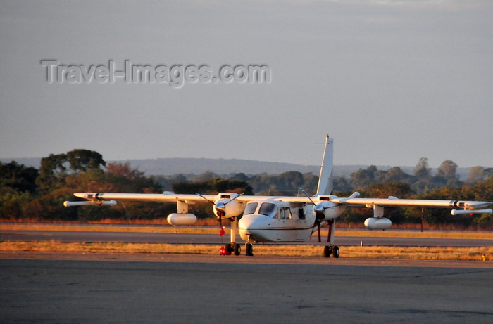 zambia51: Lusaka, Zambia: Britten-Norman BN-2T Turbine Islander, used by Airborne Petroleum Geophysics for geophysics surveys, carries a airborne gravimeter - Lusaka / Kenneth Kaunda International Airport - LUN - photo by M.Torres - (c) Travel-Images.com - Stock Photography agency - Image Bank