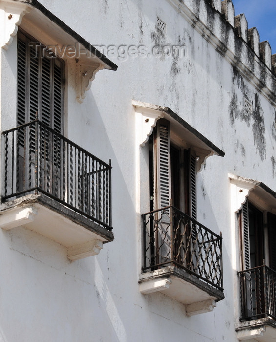 zanzibar2: Stone Town, Zanzibar, Tanzania: balconies of the Palace museum, once used by the Al-Busaid Dynasty sultans - Beit el-Sahel - Forodhani, Mzingani road - photo by M.Torres - (c) Travel-Images.com - Stock Photography agency - Image Bank