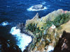 Pitcairn island: the coast - rocks over the Southern Pacific Ocean - photo by NOAA (P.D.)