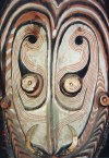Papua New Guinea - Port Moresby: face - Papuan art (photo by G.Frysinger)