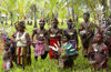 PNG - Papua New Guinea - Group portrait of villagers, Murick Lakes (photo by B.Cain)