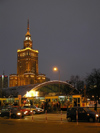 Poland - Warsaw: Palace of Culture and Science - night - photo by J.Kaman