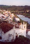 Mertola: the town and the river from the castle - a vila e o Guadiana vistos do castelo - primeiro plano: a Igreja Matriz, antiga Mesquita - photo by M.Durruti