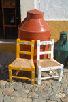 Portugal - Alentejo - voramonte / vora Monte: painted children's chairs - cadeirinhas de bb - photo by M.Durruti