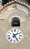 Cachopo: clock at the church - relgio da Igreja - photo by M.Durruti