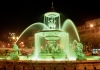 Portugal - Lisbon: fonte no Rossio - imagem nocturna / fountain by night - Rossio - photo by F.Rigaud