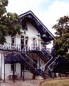 Portugal - Colares (concelho de Sintra): cast iron - escadaria em ferro fundido - casa de ch / cast iron