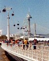 Portugal - Lisboa LIS : telefrico no Parque das Naes e Torre Vasco da Gama - photo by M.Durruti